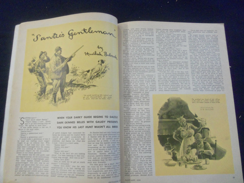 1939 JANUARY OUTDOOR LIFE MAGAZINE - SHOULD A GUNNER POINT OR AIM? - ST 267N