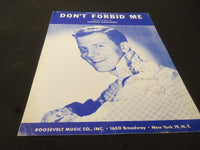 PAT BOONE DON'T FORBID ME AUTOGRAPHED SHEET MUSIC - AM 60