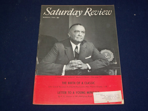 1958 MARCH 8 SATURDAY REVIEW MAGAZINE - J. EDGAR HOOVER - SP 9459