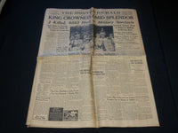 1937 MAY 13 BOSTON HERALD NEWSPAPER - KING CROWNED AMID SPLENDOR - NP 4251U