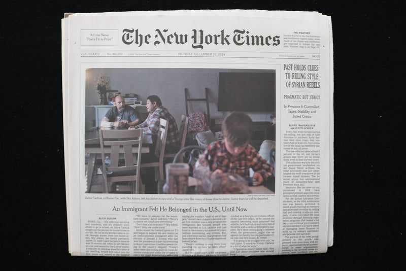 2024 DEC 16 NEW YORK TIMES - PAST HOLDS CLUES TO RULING STYLE OF SYRIAN REBELS
