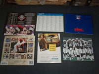 1995-2001 CALENDARS-JETS-RANGERS-GIANTS-KNICKS-BB HALL OF FAME- LOT OF 6-O 2366N