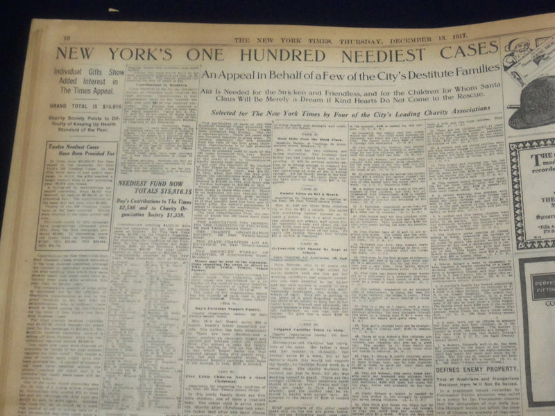 1917 DECEMBER 13 NEW YORK TIMES - BAKER DEFENDS NATION'S WAR PROGRESS - NT 8260