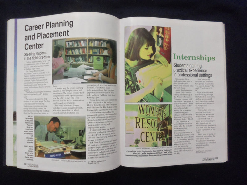 1995 WARBLER EASTERN ILLINOIS STATE COLLEGE YEARBOOK - CHARLESTON, IL - YB 3316