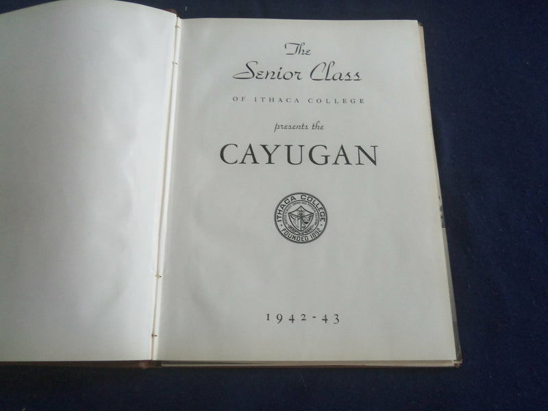 1942-43 CAYUGAN ITHACA COLLEGE YEARBOOK - ITHACA, NEW YORK - YB 2770