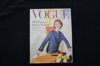 1955 MAY 1 VOGUE MAGAZINE - SUMMER FASHION TEXTBOOK COVER - E 10802