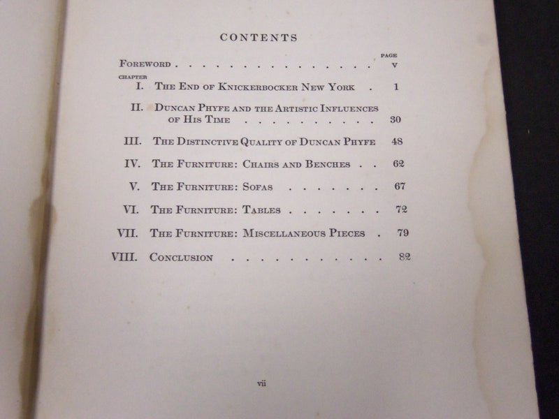 1922 FURNITURE MASTERPIECES OF DUNCAN PHYFE BY CHARLES OVER CORNELIUS - KD 1174