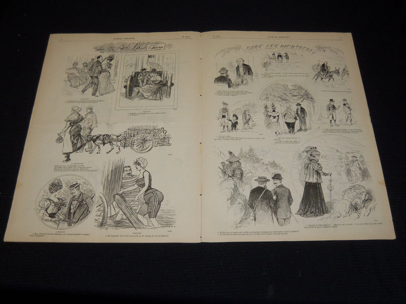1897 JOURNAL AMUSANT ILLUSTRE FRENCH MAGAZINE LOT OF 29 - FASHION ILLUS- O 3197D