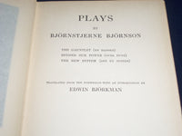 1914-1916 PLAYS BOOK BY BJORNSTJERNE BJORNSON - FIRST & SECOND SERIES - KD 2172