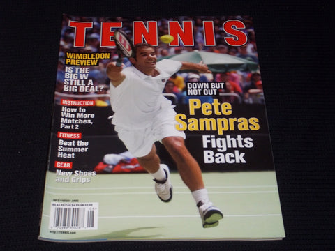2002 JULY TENNIS MAGAZINE - PETE SAMPRAS FRONT COVER - E 2276