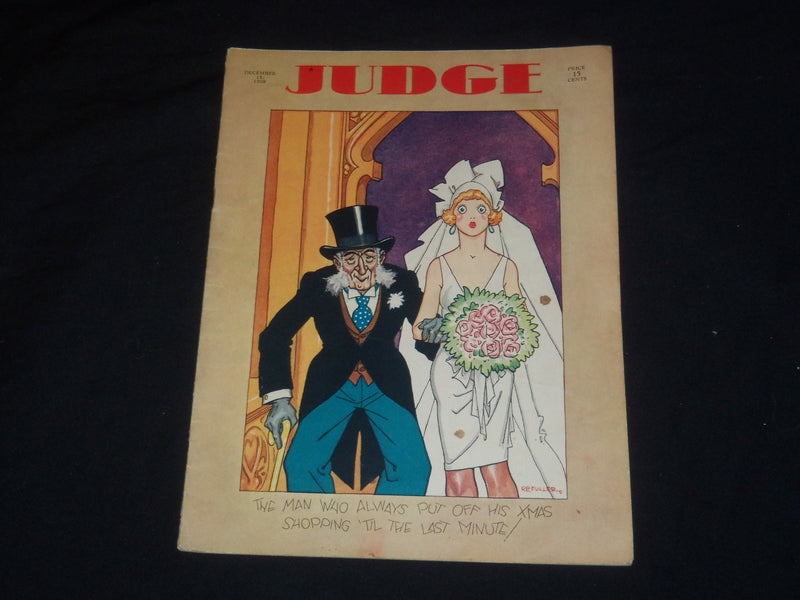 1928 DEC 15 JUDGE MAGAZINE - MAN PUTS OFF XMAS SHOPPING TIL LAST MINUTE- ST 5556