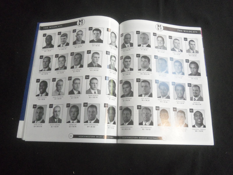 2001 OCTOBER 2 FOOTBALL PROGRAM - NORTHWESTERN UNIV VS PENN STATE UNIV - B 5533C
