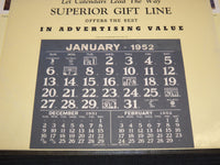 1952 SUPERIOR GIFT LINE HANGERS CALENDAR SALESMAN SAMPLE SHEETS BOOK - C 2