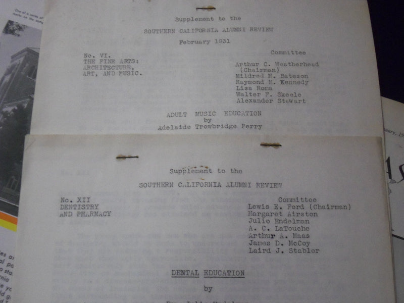 1931 JAN SOUTHERN CALIFORNIA ALUMNI REVIEW + 2 SUPPLEMENTS - PHOTOS - J 1225
