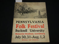 1936 PENNSYLVANIA FOLK FESTIVAL PROGRAM - BUCKNELL UNIVERSITY- J 7014