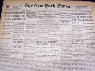 1934 AUGUST 8 NEW YORK TIMES - HINDENBURG RESTS ON SITE OF VICTORY - NT 1602