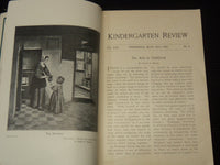 1911-1912 KINDERGARTEN REVIEW MAGAZINES LOT OF 3 - SPRINGFIELD MASS. - K 2166