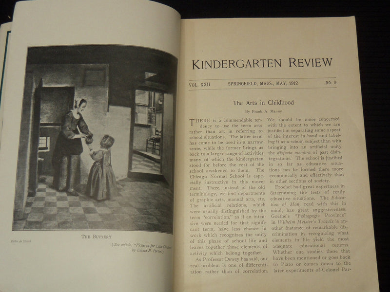 1911-1912 KINDERGARTEN REVIEW MAGAZINES LOT OF 3 - SPRINGFIELD MASS. - K 2166