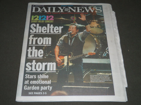 2012 DEC 13 NEW YORK DAILY NEWS - SHELTER FROM THE STORM - SPRINGSTEEN- NP 2454
