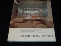 1978 JANUARY ARCHITECTURAL RECORD MAGAZINE - INTERIORS COVER - E 4183