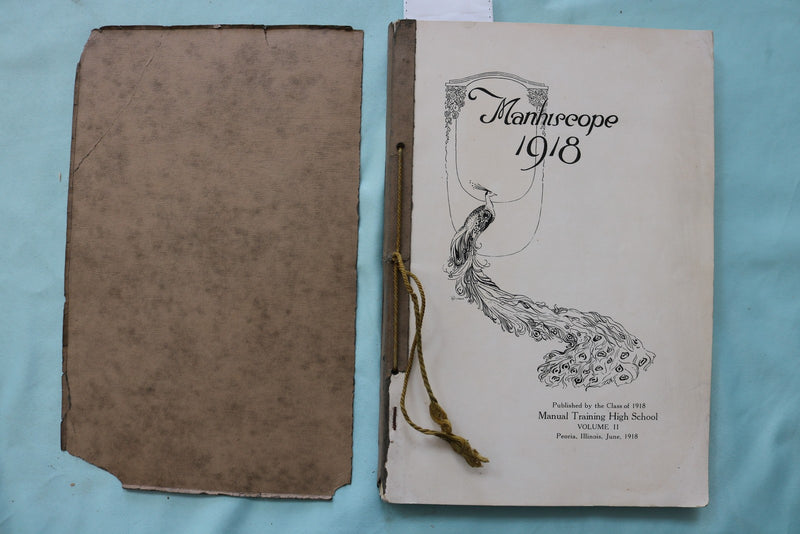 1918 MANHISCOPE - MANUAL TRAINING HIGH SCHOOL - PEORIA - SOFTCOVER BOOK - K 3442