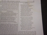 1839 THE NEW YORK LITERARY GAZETTE NEWSPAPER LOT OF 12 - EMERSON - NP 1814