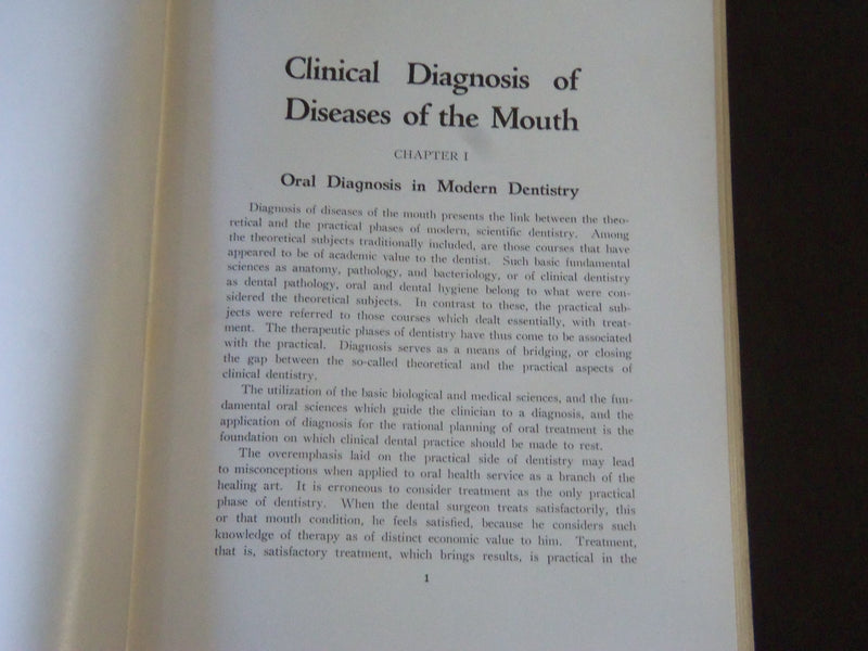 1936 CLINICAL DIAGNOSIS OF DISEASES OF THE MOUTH BY LOUIS V. HAYES - KD 3996