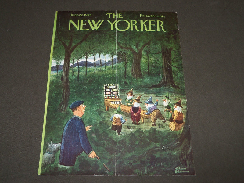 1957 JUNE 22 NEW YORKER MAGAZINE FRONT COVER ONLY - GREAT ART FOR FRAMING