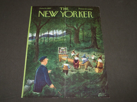 1957 JUNE 22 NEW YORKER MAGAZINE FRONT COVER ONLY - GREAT ART FOR FRAMING