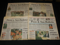 1989-1999 BINGHAMTON PRESS & SUN BULLETIN NEWSPAPERS LOT OF 35 - NP 1335A