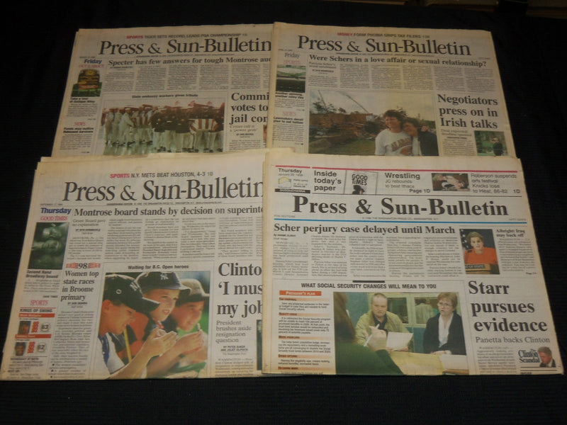 1989-1999 BINGHAMTON PRESS & SUN BULLETIN NEWSPAPERS LOT OF 35 - NP 1335A