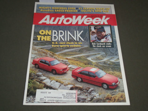 1990 NOVEMBER 26 AUTOWEEK MAGAZINE - DALE EARNHARDT COVER - SP 8545