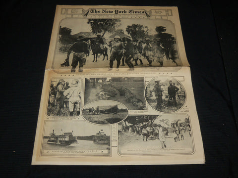 1910 APRIL 10 NEW YORK TIMES PICTURE SECTION - ROOSEVELT & KERMIT - NP 5641