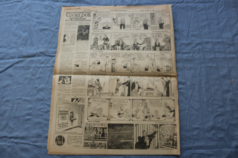 1928 OCT 16 CHICAGO HERALD EXAMINER NEWSPAPER -ZEPPELIN MOORED IN U.S. - NP 9225