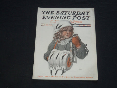 1910 JANUARY 29 THE SATURDAY EVENING POST MAGAZINE - ILLUSTRATED COVER - SP 474