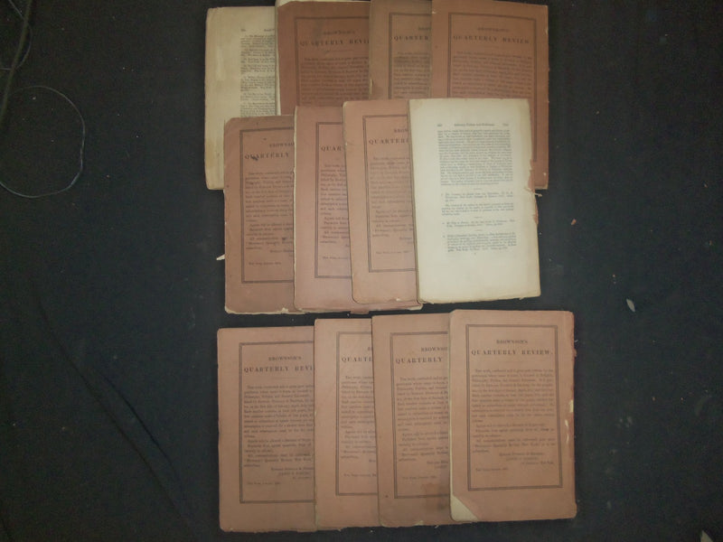 1856-1858 BROWNSON'S QUARTERLY REVIEW MAGAZINE - LOT OF 12 ISSUES - WR 1219