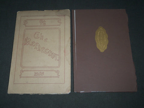 1908 & 1911 THE REFLECTOR GALESBURG HIGH SCHOOL YEARBOOK LOT OF 2 - YB 1423