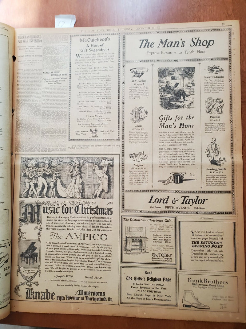 1921 DECEMBER 8 NEW YORK TIMES - CHICAGO POLICE FIGHT MOB OF 100,000 - NT 8036