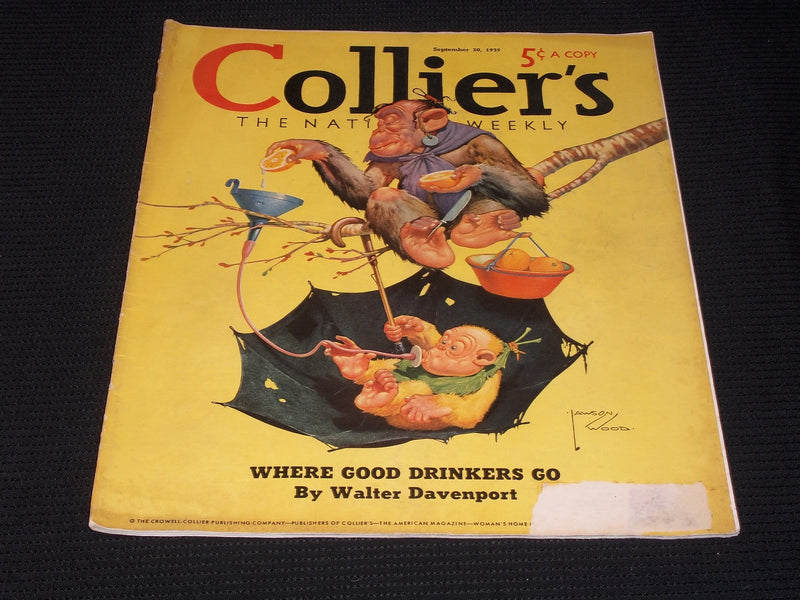 1939 SEPTEMBER 30 COLLIER'S MAGAZINE - LAWSON WOOD FRONT COVER - E 5020