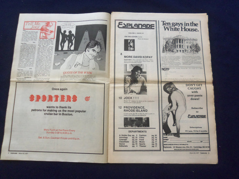 1977 MARCH 25 ESPLANADE NEWSPAPER - A CLOSE-UP LOOK: JOCKS - NP 6803