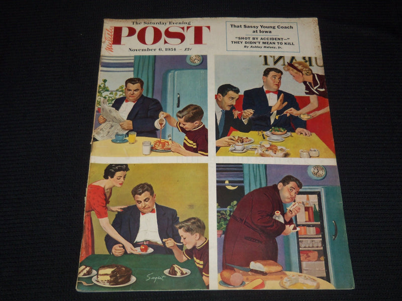 1954 NOVEMBER 6 THE SATURDAY EVENING POST MAGAZINE - ILLUSTRATED COVER - SP 2027