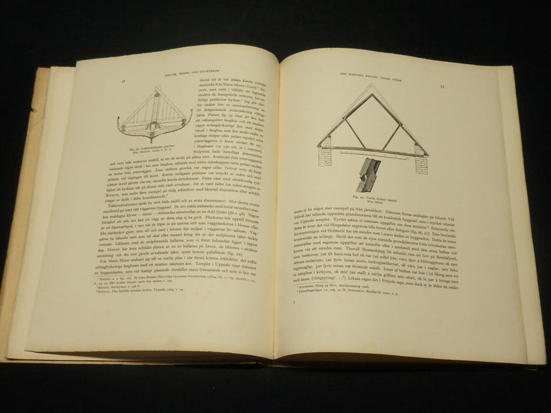 1931 HALLAR TEMPEL OCH STAVKYRKOKR SOFTCOVER BOOK BY GERDA BOETHIUS - KD 5874