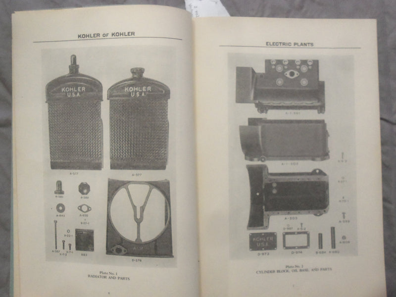 1926-1927 KOHLER OF KOHLER ELECTRIC PLANTS CATALOGS - LOT OF 3 - K 253