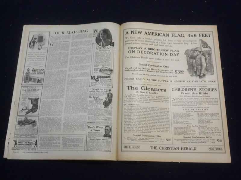 1922 MAY 6 CHRISTIAN HERALD MAGAZINE - IN THE SHADOW OF THE PYRAMIDS - ST 6598