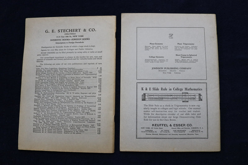 1929 THE AMERICAN MATHEMATICAL MONTHLY MAGAZINE - LOT OF 8 - O 3482