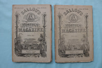 1878-1886 BALLOU'S MONTHLY MAGAZINE - LOT OF 14 - O 3977
