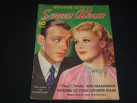 1937 SUMMER SCREEN ALBUM MAGAZINE - FRED ASTAIRE & GINGER ROGERS COVER - E 14640