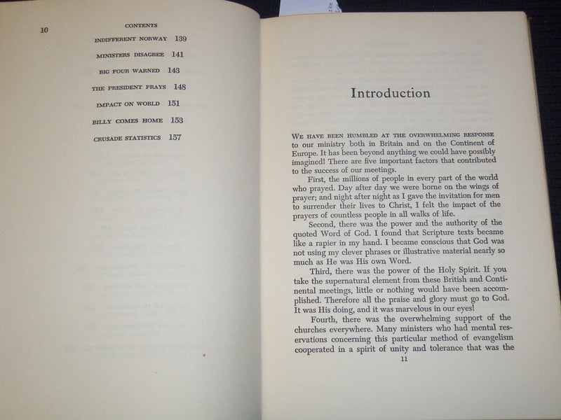1955 BILLY GRAHAM A MISSION ACCOMPLISHED BOOK BY GEORGE BURNHAM - KD 4144D