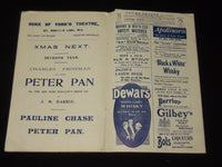1910 A WOMAN'S WAY GLOBE THEARE PROGRAMME - CHARLES FROHMAN - K 581
