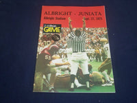 1975 SEPTEMBER 27 ALBRIGHT COLLEGE VS JUNIATA COLLEGE FOOTBALL PROGRAM - ST 880U